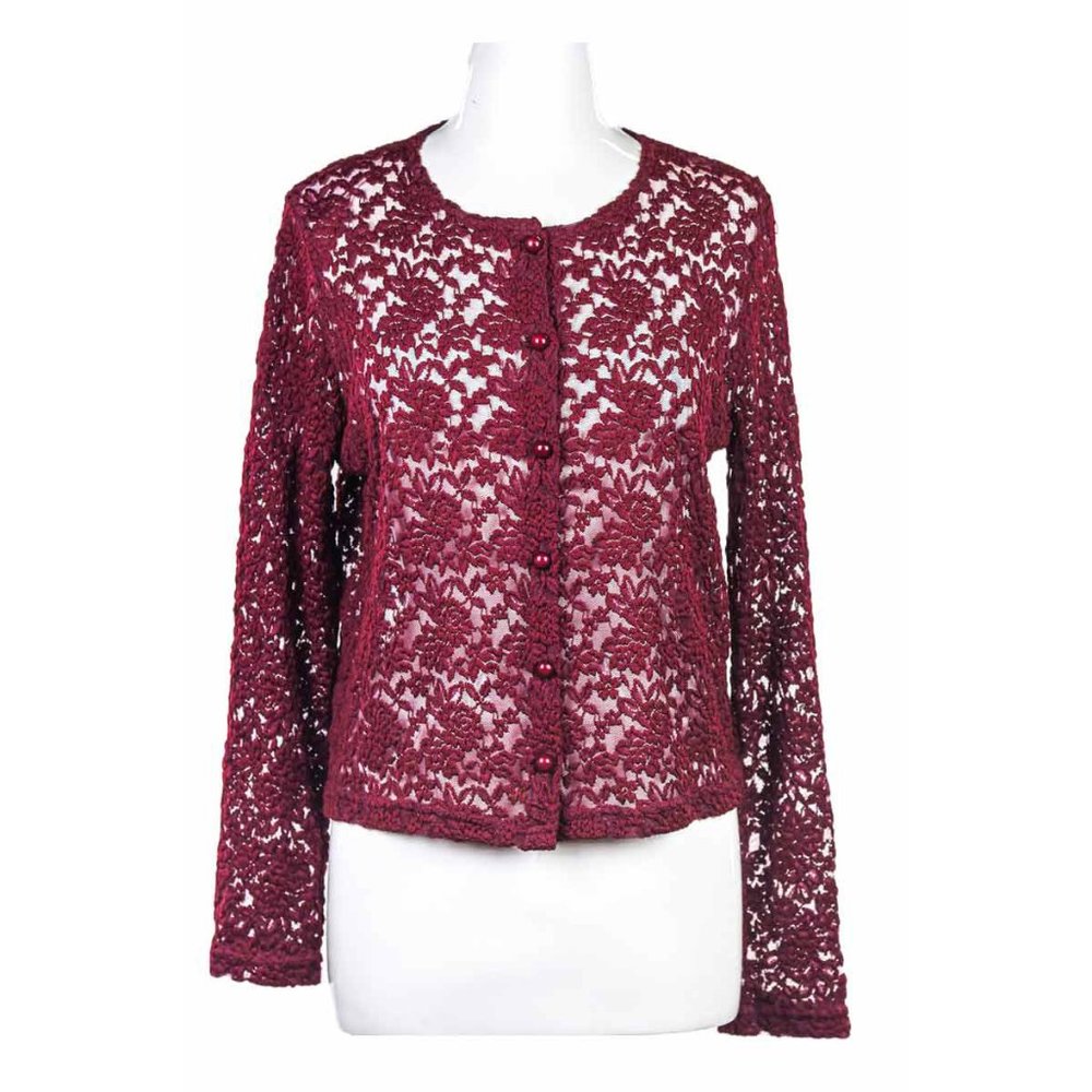 Western Connection Button Down Shirts 4 Burgundy - image 1